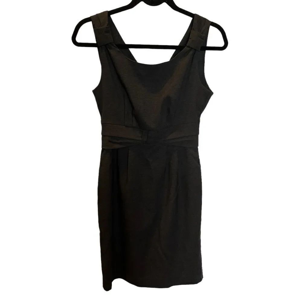 Banana Republic Factory Women's Dark Gray Sleeveless Sheath Dress Petite 0